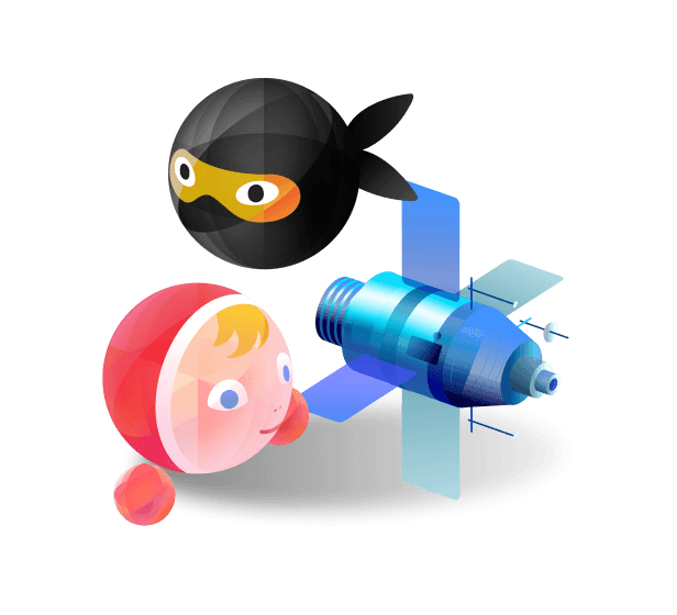 Set (3 items) Doll/Ninja/Ship Designer