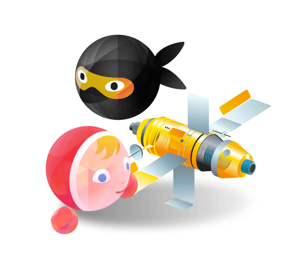 Set (3 items) Doll/Ninja/Ship Designer